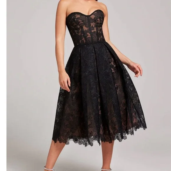 nadine merabi black dress Rent Nadine Merabi Stella Gown (Black)- RRP $885 – Dress for a Night main image 1
